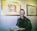 From Pain To Power - Mary at the exhibition opening. (Mercury picture)